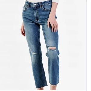 Dear John Jodi Straight Super High Rise Chiffon Denim Jeans Size 29 New